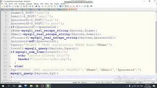 signup & login page in php part 2