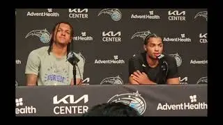 Orlando Magic's  Paolo Banchero speaks on the team level.,king cup in 2024