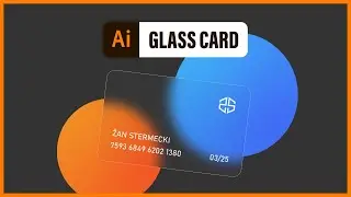 GLASS EFFECT in ILLUSTRATOR -  realistic glass surface (1 min tutorial)