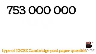 Standard Form | Type of Cambridge Past Paper Question