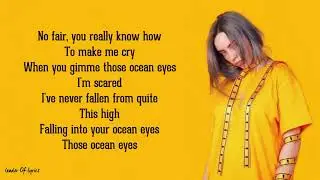Billie Eilish -  OCEAN EYES Lyrics