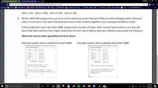 Notes about ASSN #6: MATLAB Practice 2
