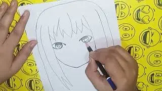 very easy anime Drawing step by step  beginners|anime Drawing for beginners|anime Drawing toturial