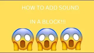 How to put sound in a block! In Roblox studio 2024!