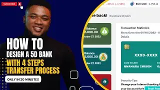 HOW TO DESIGN 5D ONLINE BANK WITH 4 STEPS TRANSFER PROCESS