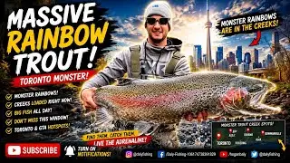 Toronto Tributary Triumph: Reeling in Massive Rainbow Trout!