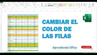 Cambiar el color de las filas según el texto de alguna celda en EXCEL