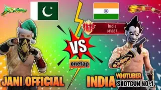 Jani Official Pk | Pakistan vs India 🤯🤯 Big Match freefire | Onetap Challenge Match | Pk vs Ind