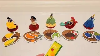 Księżniczki Disneya i kolorowa loteria warzywno owocowa! Nauka Angielskiego dla dzieci. Edukacyjny.
