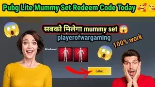 pubg lite redeem code today 😇 | pubg lite mummy set redeem code today 😍 | 100% working redeem code