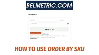 How To Use Order By SKU
