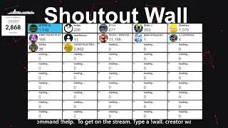 Shoutout wall (live stream)
