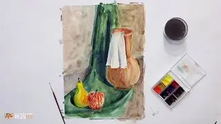 DrawFox. Натюрморт акварелью. Техника лессировки. Урок 1-1. Знакомство с техникой.