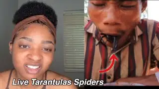 REACTION TO MAN EATING LIVE TARANTULAS