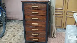 Тумба для мастерской из дров
