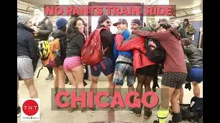No Pants Subway Ride Chicago 2019 | Running Around With Underwear