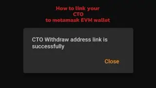 Satoshi CTO withdrawal// How to link wallet address