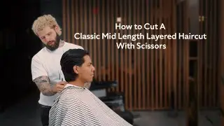 How to Cut A Classic Mid Length Layered Haircut With Scissors! ✂️