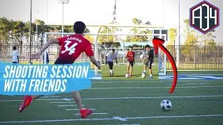 Soccer shooting Session vs Varsity Goalie!⚽️🥅