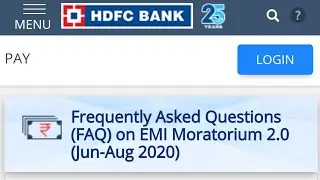 HDFC Moratorium ✓ COVID19 Credit Card Moratorium ✓ For June, July & August 2020