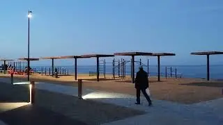 Набережная у моря. Редукторный поселок. Махачкала. Декабрь 2023