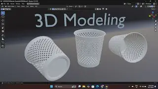 3d Simple and Easy Dustbin in Blender Tutorial