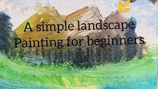 A simple landscape painting for beginners