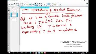 MA412, Lecture no 35  (Application of Spectral Theorem) by Tapas Chatterjee, IIT Ropar