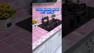 Stiker dinding dapur anti minyak #barangunik #stiker #barangberfaedah #shorts