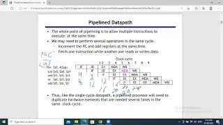 Lecture 19: Pipelined datapath and control