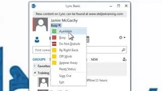 2  Change your Presence Status in Microsoft Lync