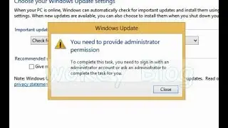 CARA MENGATASI HOW TO FIX Error Windows Update You need to provide administrator permission
