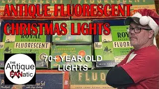 Super Rare 1940’s Antique Fluorescent Christmas Lights