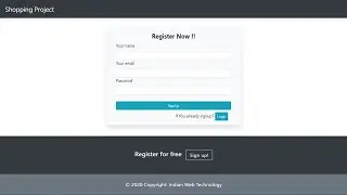 User registration PHP and MySQL  | email verification |  E-commerce website tutorial in hindi 2020