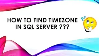 Find timezone in SQL SERVER in single simple query
