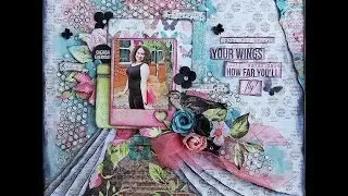 Mix Media layout tutorial- My Creative Scrapbook by Marilyn Rivera