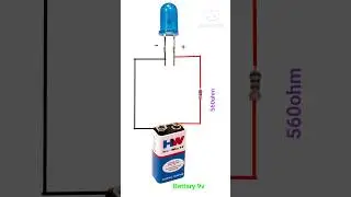 LED connection with 9v  battery#electrical #youtubeshorts #shortfeed #shrots
