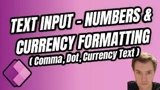 Power Apps -Text Input Numbers Formatting - comma, dot, currency code WITHOUT using additional label