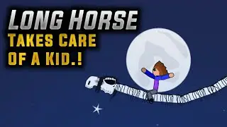 Long Horse Takes Care A Kid From Cartoon Tiger 🐯 Drawing Cartoon 2