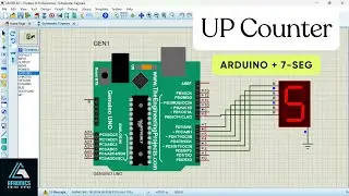 How to Interface 7-Segment Displays with Arduino Uno in Proteus 8 Professional Tutorial: Up Counter