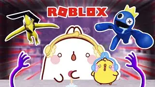 Molang and Piu Piu Play ROBLOX for the first time! Rainbow Friends & Murder Mystery 🌈🕵️‍♀️