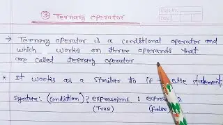 Ternary Operator in C Language in hindi | AndroJava Official