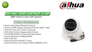 KAMERA INDOOR 2MP AUDIO DAHUA HAC-HDW1240TRQP-A-DIP BUILT-IN MIC