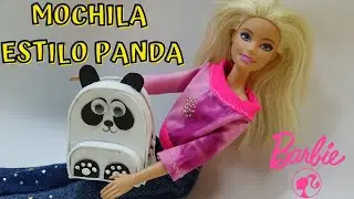 Como hacer MOCHILA estilo Panda en miniatura!! Manualidades para muñecas