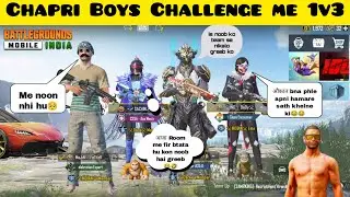 Random Chapri Players Call Me Noob 🥺 Then I challenge For 1v3 TDM Room 😈 | Battlegroundmoblieindia