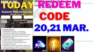 Today Redeem Code Free Diamonds || 20,21 MARCH 2023 || Garena Free Fire | Rewards Redemption Site