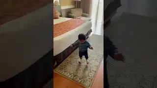 Ajit baru belajar berjalan..😆 #cutebaby #1yearold