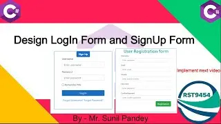Login and Registration form design using ASP.NET Core MVC || Sign-up form design 