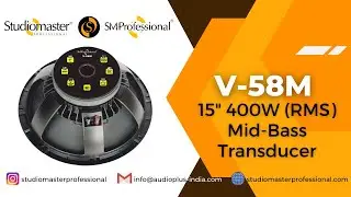 V-58M - Afforable 15" 400W (RMS) Mid-bass #Transducer by #StudiomasterProfessional #India
