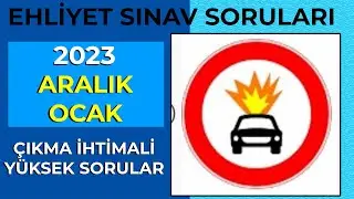SINAV KAZANDIRAN 2023 ARALIK OCAK Soruları / Ehliyet Sınavı Soruları / Ehliyet Sınav Soruları 2023